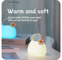 Veilleuse 3D unique à minuterie, design créatif, lampe de table LED mignonne à changement de couleur, veilleuse en silicone pour Maman