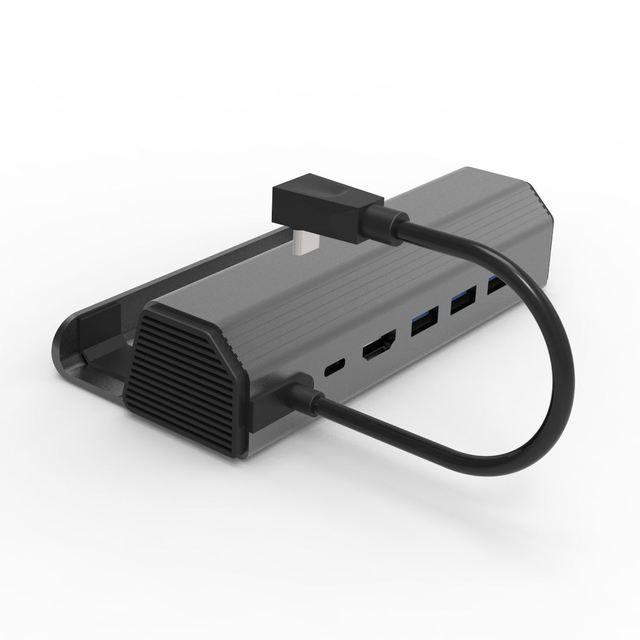 2025 New Design 6 in 1 Steam Deck Docking Station with USB 3.0 HDMI PD RJ45 Type C Hub
