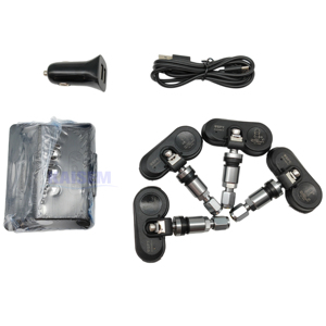 Manometro Digitale per Pneumatici SPY Auto, <span class=keywords><strong>TPMS</strong></span> Wireless Solare con 4 Sensori Esterni, Display LED, Adattamento Universale, Garanzia 1 Anno, Temperatura - Product Image 6