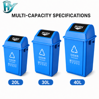 Poubelle de recyclage en plastique en gros Poubelles Poubelles en tailles 20L/40L/60L en matériau PP durable