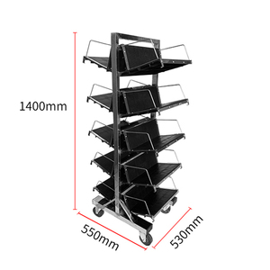 Thép không gỉ chống tĩnh điện SMT ESD <span class=keywords><strong>PCB</strong></span> lưu trữ Xe đẩy giỏ hàng - Product Image 3