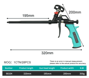 <span class=keywords><strong>Pistolet</strong></span> applicateur de <span class=keywords><strong>mousse</strong></span> <span class=keywords><strong>isolante</strong></span> manuel en acier au carbone, personnalisable OEM, qualité industrielle, pour le bricolage - Product Image 3