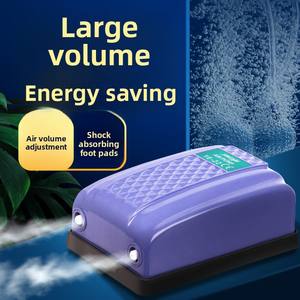 Pompe à air pour aquarium haute puissance 1/2/4 sorties, pompe à oxygène pour aquarium, aérateur silencieux réglable pour aquarium et hydroponie - Product Image 2