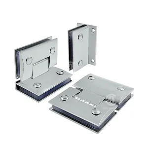 KB-90GG Glass door hinges camber fixing 90 degree stop hinge clamp shower door hinge