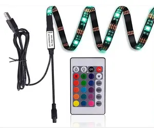 5V LED טלוויזיה תאורה אחורית, 2M 3M 5M RGB LED רצועת אור IR RF Bluetooth APP בקרה