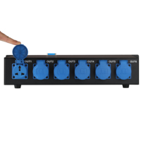 Boîte de distribution d'alimentation principale portable en métal 380V 220V 32A 3 phases, 6 sorties, 3000W mono, étanche, 5 étages, son audio
