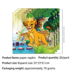 Decoraciones para Fiesta de Cumpleaños de Niño con Temática del <span class=keywords><strong>Rey</strong></span> León, Vasos de Papel, Platos, Mantel, Globos para Niños, Artículos de Decoración para Baby Shower - Product Image 4