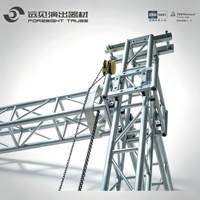 Sistema de elevación de etapa de aluminio certificado TUV, fabricante profesional, soporte de tierra, torre, vitrina de aluminio