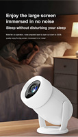 Mini projecteur domestique intelligent sans fil DLP Android avec lumière LED, haut-parleurs intégrés, stéréo HIFI, portable pour l'éducation et le home cinéma