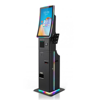 Distributeur de billets de 23,6 pouces, machine ATM multifonctionnelle, terminal de dépôt et de retrait en libre-service, lecteur de code-barres de change de devises