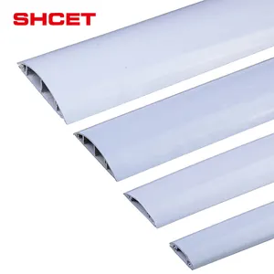 High Quality Round Type PVC Floor Wiring Duct Plastic Cable Trunking Floor duct price from SHCET