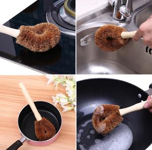 Zero Waste &amp; Biodegradable Natural Fiber Kitchen <strong>Brushes</strong> Wood and Coconut Bristle <strong>Bottle</strong> <strong>Brush</strong> - Product Image 6