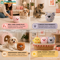 Jouet pour animaux de compagnie : Mini balle en peluche étanche et couineuse pour chien, 5 cm, noyau texturé en TPR, pour la dentition des chiots et des chatons, lot de 50 pièces