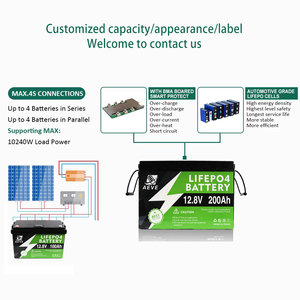 Casing baterai LifePo4 12V 300ah, baterai penyimpanan energi <span class=keywords><strong>Lithium</strong></span> <span class=keywords><strong>Ion</strong></span> 200ah 300ah untuk Panel surya RV perahu perjalanan - Product Image 4