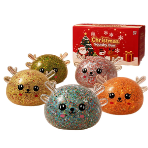 Juguete Sensorial Antiestrés de Reno con Purpurina, Pelota Sensorial de Navidad, Regalo - Product Image 1