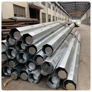 Pali d'acciaio galvanizzati <span class=keywords><strong>NEA</strong></span> Standard per le linee di distribuzione di 13.8kV 69kV da 25FT a 40 FT - Product Image 3