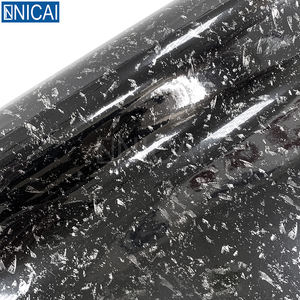 Pellicola Adesiva per Auto in Fibra di Carbonio Forgiata, Motivo Marmo Nero Oro con Effetto Pietra Frantumata, 1.52*18M - Product Image 2