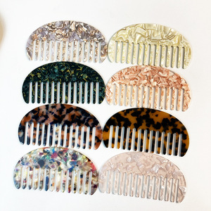 Logo personalizzato pieghevole pettine koran capelli riccioli doccia pettini acetato acrilico per capelli per parrucchiere