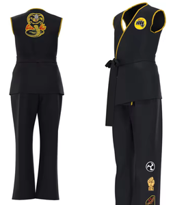 Disfraz de Karate Kids KOF <span class=keywords><strong>Cobra</strong></span> Kai para Niños y Adultos, Kimono Negro y Blanco, Uniforme con Diadema, Traje de <span class=keywords><strong>Anime</strong></span> para Halloween, Chándal - Product Image 2