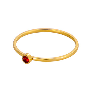 Ensemble de bagues de fiançailles et de mariage pour femmes, tendance, certifiées par une tierce partie, en acier inoxydable plaqué or, design géométrique, micro-incrustation 18K - Product Image 5