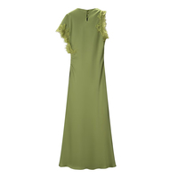 PB&ZA Robe Midi Asymétrique Femme Été 2026 Nouvelle Collection Dentelle Vintage Unie Épaule Unique Simple Robe Mujer