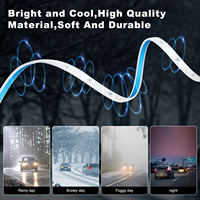 Tira de Luces LED para el Capó del Coche, Decoración Exterior, Flexible, Impermeable, Luz Diurna