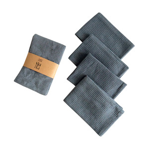 Tùy Chỉnh Màu Sắc Đồng Bằng 100% Bông Waffle Dệt Món Ăn Vải Siêu Mềm Thấm Nhanh Chóng Làm Khô Nhà Bếp Món Ăn Khăn Cho Làm Sạch - Product Image 6