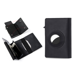 Portefeuille automatique en cuir véritable de haute qualité Casekey, porte-cartes, porte-tarjeta, porte-cartes RFID multifonctionnel, portefeuille pop-up - Product Image 1