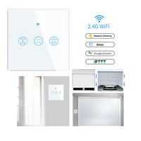 Interrupteur EU UK pour Volet Roulant, Panneau Tactile, Télécommande, Produits Domotiques Intelligents Tuya, Commutateurs Muraux WiFi pour Rideaux