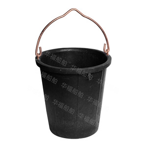 Marine Cleaning <b>Bucket</b> IMPA590611 IMPA590612 Black <b>Plastic</b> With Copper Handle For Ship Use - Product Image 1
