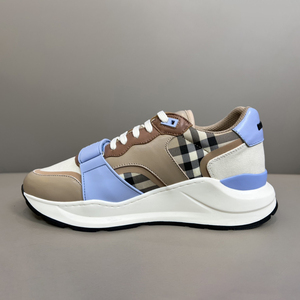 Luxury Designer Thick-Soled Casual Shoes Unisex Classic Plaid Fabric Breathable Comfortable Lace-Up Walking Shoes Sneakers - Product Image 4