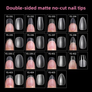 450 Uñas Postizas Mate en Forma de Almendra, Ultra Finas, Sin Pegamento, Cortas, con Acabado Escarchado en Forma de Gota de Agua - Product Image 3
