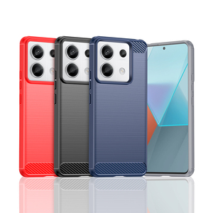Tpu Shockproof Mobile Phone Case for Redmi Note 13 Pro <strong>4G</strong> <strong>Silicone</strong> Mobile Phone Back Cover Carbon Fiber for Redmi Note 13 <strong>4G</strong> 5G - Product Image 1