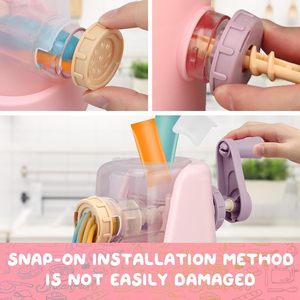 <strong>Kitchen</strong> <strong>Playdough</strong> Preschoolers Crafts Activity Noodle Maker Modeling Compound Clay Tool Kit for Kids Non-Toxic - Product Image 3