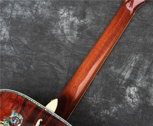 Cocobolo-<span class=keywords><strong>guitarra</strong></span> acústica de lujo, <span class=keywords><strong>guitarra</strong></span> con incrustación de abulón, hecha a mano - Product Image 6