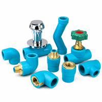Bouchon de tuyau PPR bleu SETICA, type insert, raccord de fusion pour système de plomberie et de chauffage d'eau chaude et froide