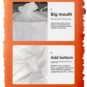 Sacs en vrac <span class=keywords><strong>de</strong></span> 2000 kilogrammes avec anneaux croisés pour un <span class=keywords><strong>levage</strong></span> sécurisé, en polypropylène, sacs tonnables géants. - Product Image 3