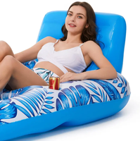 Happy Jack Vente en gros Piscine Floatie Chaise longue Flotteurs Radeau Chaise flottante Water Floatie Adulte avec porte-gobelets