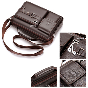 Sac Bandoulière <span class=keywords><strong>Homme</strong></span> Classique 2023 de Qualité Supérieure, Design Horizontal, Marque WEIXIER, en Cuir PU, pour Affaires et Voyages - Product Image 5