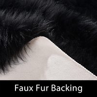 Tapis moderne en fausse fourrure douce et écologique, lavable à la main, style shag, pour chambre à coucher, chambre d'enfant, dortoir, appartement