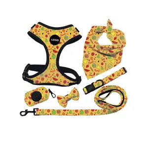 Set Harness Anjing Personalisasi Mewah Terbaru Yang Dapat Disesuaikan Sublimasi Kustom Kerah Hewan Peliharaan & Tali Kekang Anjing - Product Image 3