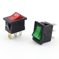 Interrupteur à bascule de type bateau KCD1 21*15mm, interrupteur d'alimentation 2 broches sans lumière 6A 250V, interrupteur pour distributeur d'eau
