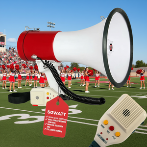 Megafono da <span class=keywords><strong>Cheerleading</strong></span> 5Core 50W ad Alta Potenza, Portata 1200 Iarde, Registrazione USB, Attrezzatura Sportiva per <span class=keywords><strong>Cheerleading</strong></span> - Product Image 2