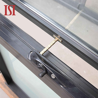 Toldo de cocina de aleación de aluminio de doble acristalamiento de marca superior, ventanas, nuevo diseño de vidrio templado con cortinas de persiana de estilo abierto oscilante