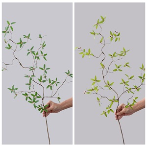 Fruit de grenade artificiel Qingyin Wuhua à 33 branches, vert foncé et vert clair, en PVC, pour décoration intérieure et mariage - Product Image 3