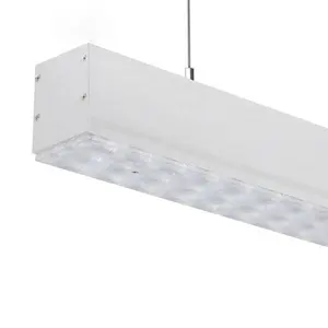 China manufacture black white 30w ceiling hanging suspended batten tube trunking system outdoor linear led light