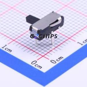 K3-1245D-L1 Slide Switch Through hole Component (THT) Switch Single Pole Double Throw Rectangle Pin Header PC Pin 9mm - Product Image 1