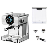 Anbolife - Cafetera Espresso Compacta Programable de 20 Bares con Pantalla Táctil e Indicador Luminoso, Base Tipo Cajón, ErP OEM