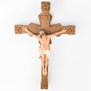 Figuras Católicas <span class=keywords><strong>de</strong></span> Resina Pintadas a Mano, <span class=keywords><strong>Cruz</strong></span> Cristiana <span class=keywords><strong>de</strong></span> Jesucristo, Decoración del Hogar, Placa <span class=keywords><strong>de</strong></span> Pared Religiosa Crucifijo <span class=keywords><strong>de</strong></span> 19.09'' <span class=keywords><strong>de</strong></span> Alto - Product Image 6