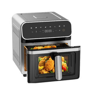 Nouvelles friteuses Airfryers <span class=keywords><strong>Grande</strong></span> <span class=keywords><strong>capacité</strong></span> 6L 8L 9L 10L Friteuse carrée avec deux éléments chauffants Friteuses intelligentes entièrement en acier inoxydable - Product Image 4